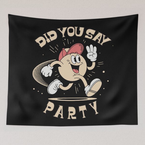Item preview, Did You Say Party – Fun Retro Cartoon Character Design designed and sold by TipTop GFX.