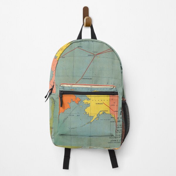 Item preview, Vintage Colorful Detailed Bohemian WORLD MAP Poster America Centric designed and sold by easteuromaps.
