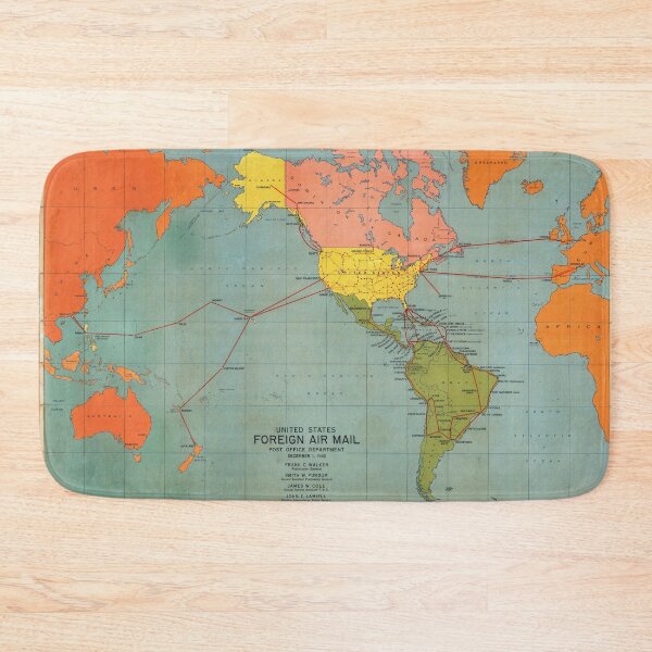 Item preview, Vintage Colorful Detailed Bohemian WORLD MAP Poster America Centric designed and sold by easteuromaps.
