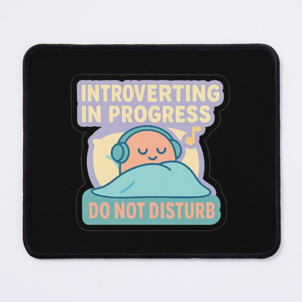 Item preview, Introverting in Progress Sticker – Funny Do Not Disturb Quote for Introverts & Quiet Souls designed and sold by GGfonts.