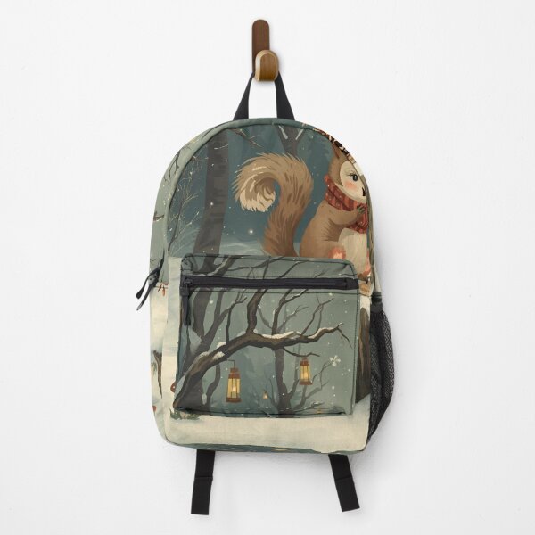 Item preview, Whimsical Squirrel and Owl Sharing a Pinecone Picnic designed and sold by WildlifeWhimsy.