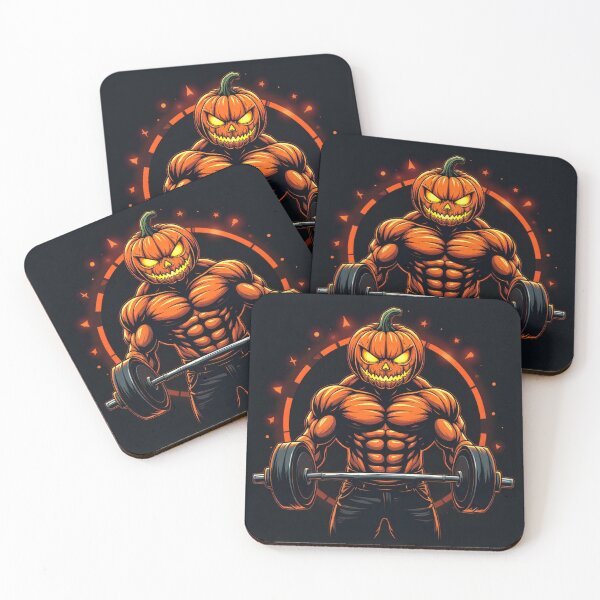 Item preview, Pumpkin beast – badass Halloween fitness art designed and sold by LoomisDreams.