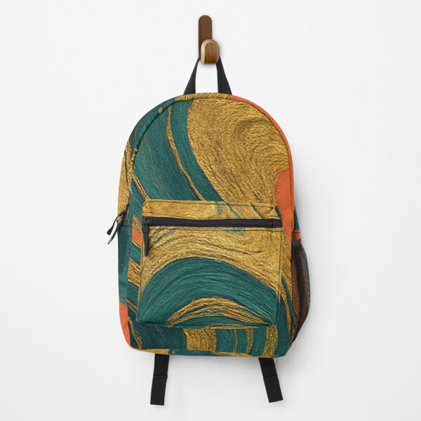 Item preview, Gold Teal and Orange Marble Swirl Pattern designed and sold by SassyArtistry.