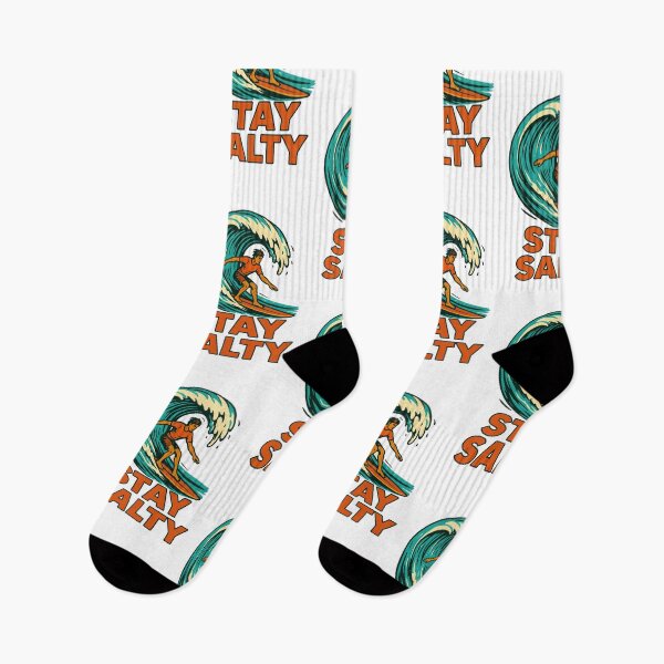 Item preview, Stay Salty – Retro Surf Wave Graphic for Summer Vibes designed and sold by HAFIZ-DP.