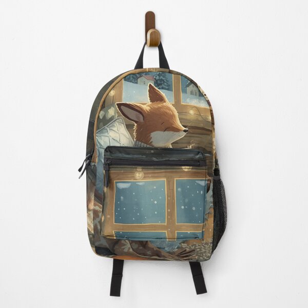 Item preview, Winter Evening with Fox and Hedgehog by the Fire designed and sold by WildlifeWhimsy.