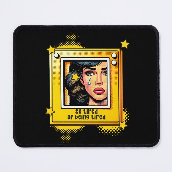 Item preview, So Tired of Being Tired Pop Art Crying Girl designed and sold by dudelinart.