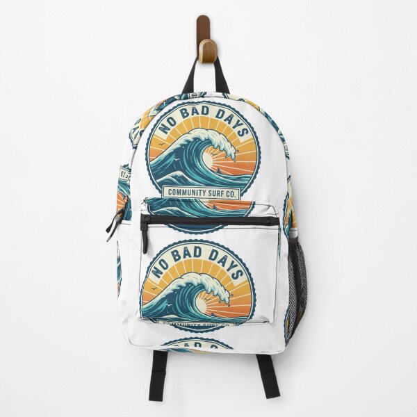 Item preview, No Bad Days Vintage Wave and Sunset Retro Style Surf Patch designed and sold by DibuHumor.