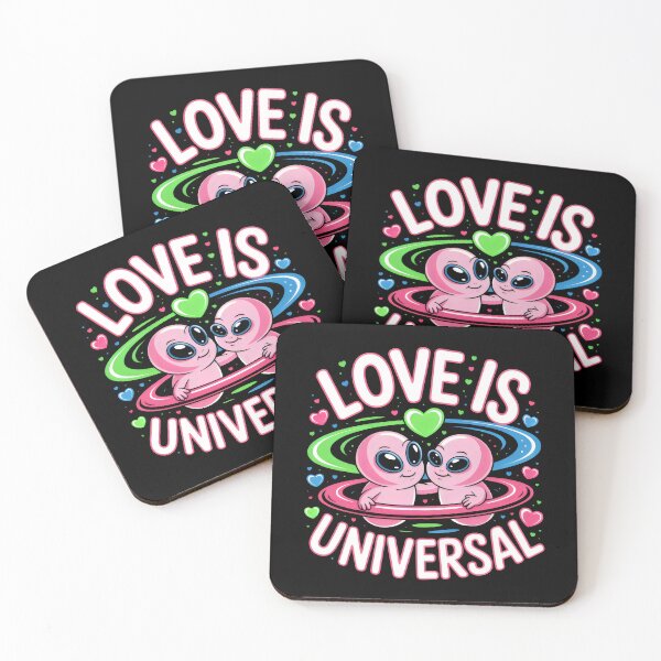 Item preview, Two Alien Friends Sharing Universal Love designed and sold by SplashTastic.