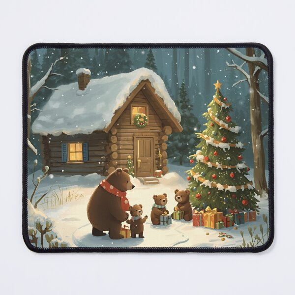 Item preview, Snowy Christmas Morning with the Bear Family designed and sold by WildlifeWhimsy.