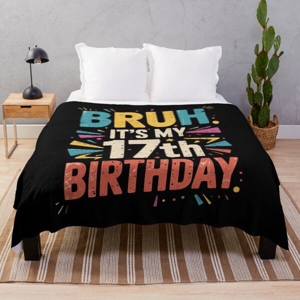 Item preview, Bruh It's My 17th Birthday 17 Year Old Birthday  designed and sold by lilLilaBatArt.