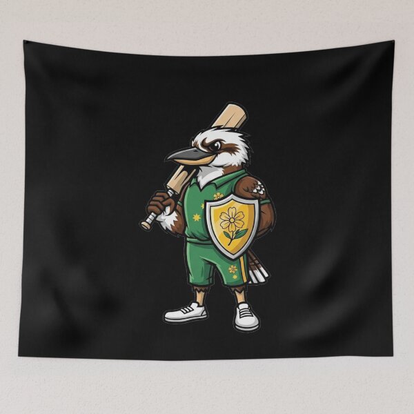 Item preview, Aussie Kookaburra Cricket Mascot Wattle designed and sold by k3rstman1.