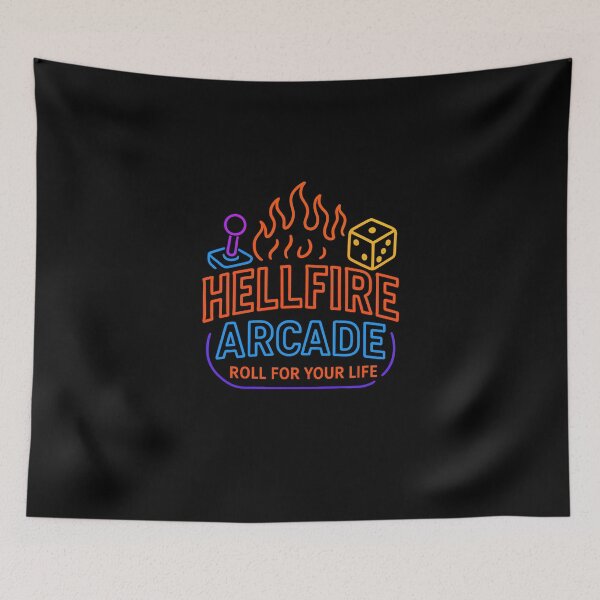 Item preview, Hellfire Arcade — Hawkins’ Premier Gaming Den  designed and sold by Rare Plus Apparel!.