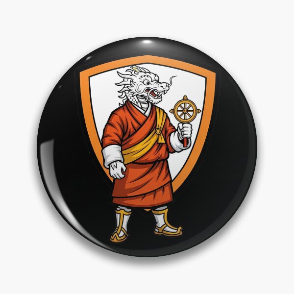 Item preview, Bhutan Dragon Monk Dharma Wheel Mascot designed and sold by k3rstman1.