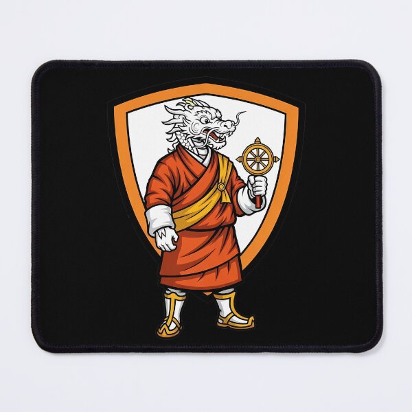 Item preview, Bhutan Dragon Monk Dharma Wheel Mascot designed and sold by k3rstman1.