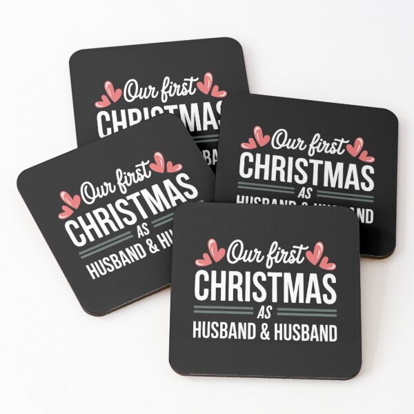 Item preview, LGBT Wedding Men Our First Christmas As Husband and Husband designed and sold by VladoZork.