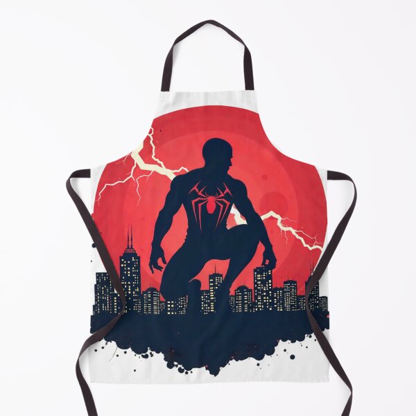 Item preview, Urban hero under the red sun – silhouette lightning art designed and sold by LoomisDreams.