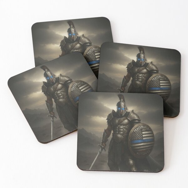 Item preview, Spartan Peacemaker with Thin Blue Line Shield designed and sold by CoffeeNJesus.