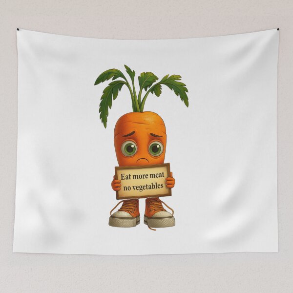 Item preview, Eat More Meat, No Vegetables! Funny Vegan & Carnivore Humor designed and sold by AleksKos.