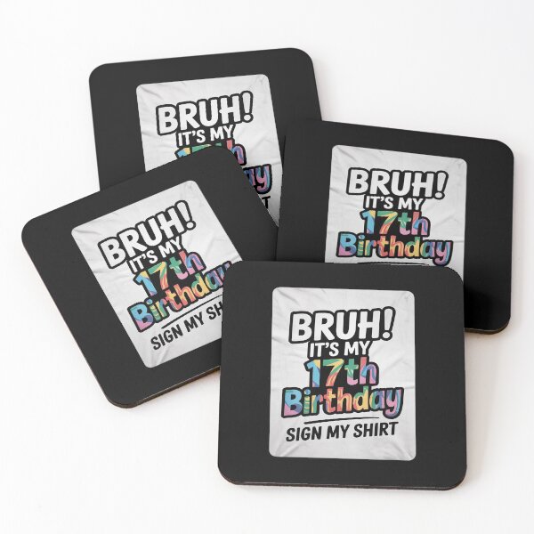 Item preview, Bruh It's My 17th Birthday Sign My 17 Years Old Bday 1  designed and sold by MicanCuteStore.