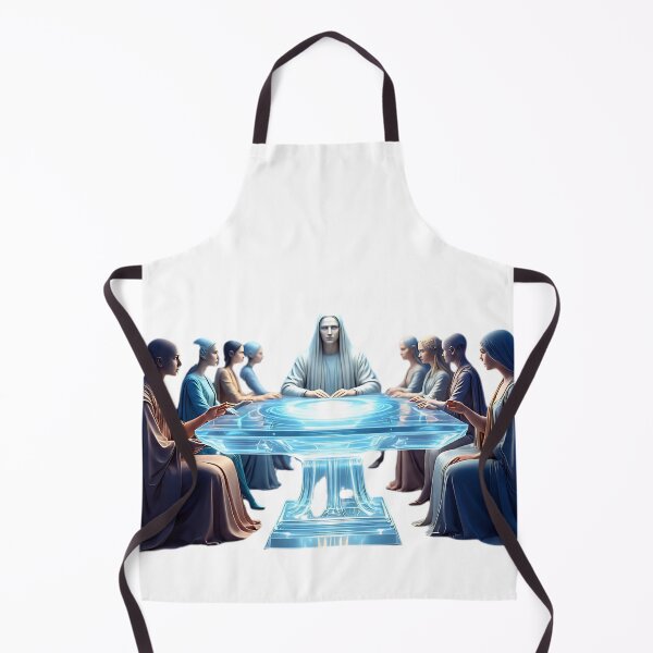 Item preview, Futuristic Last Supper 3D Art – 8K Glossy Holographic Banquet Scene | Sci-Fi Divine Supper PNG | Transparent Background Digital Artwork designed and sold by AwesomeDigiShop.