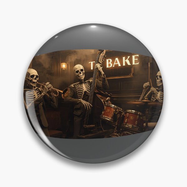 Item preview, Skeletons Jamming in Art Deco Jazz Club designed and sold by ChicTrendz.