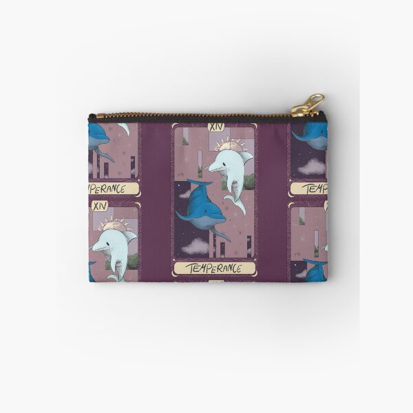 Item preview, Tarot card | deck of Mystical forest animal cards - XIV Temperance (Dolphins) designed and sold by Basiinaa.