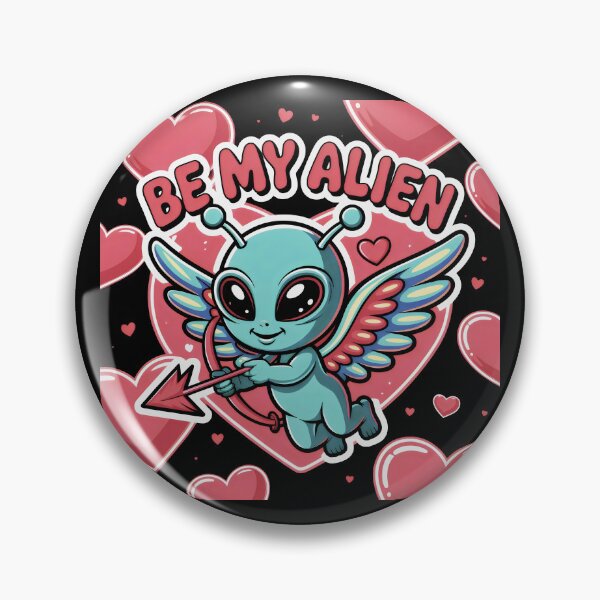 Item preview, Valentine’s Alien with Wings and a Bow of Affection designed and sold by SplashTastic.