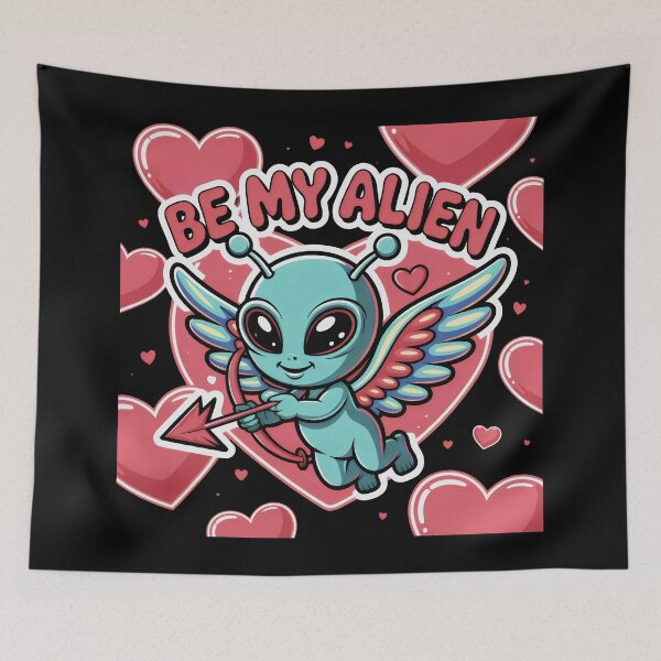 Item preview, Valentine’s Alien with Wings and a Bow of Affection designed and sold by SplashTastic.