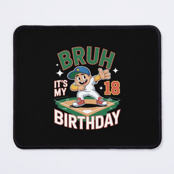 Item preview, Bruh It's My 18th Birthday Baseball Party 18 Year Old Bday designed and sold by MicanCuteStore.