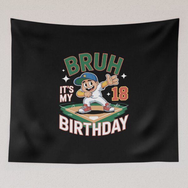 Item preview, Bruh It's My 18th Birthday Baseball Party 18 Year Old Bday  designed and sold by MicanCuteStore.