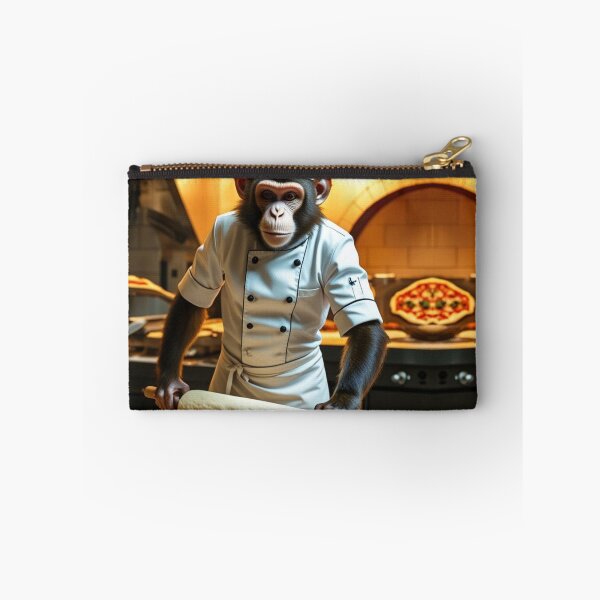 Item preview, Monkey Pizza Chef Making Dough designed and sold by EfraimFunArt.