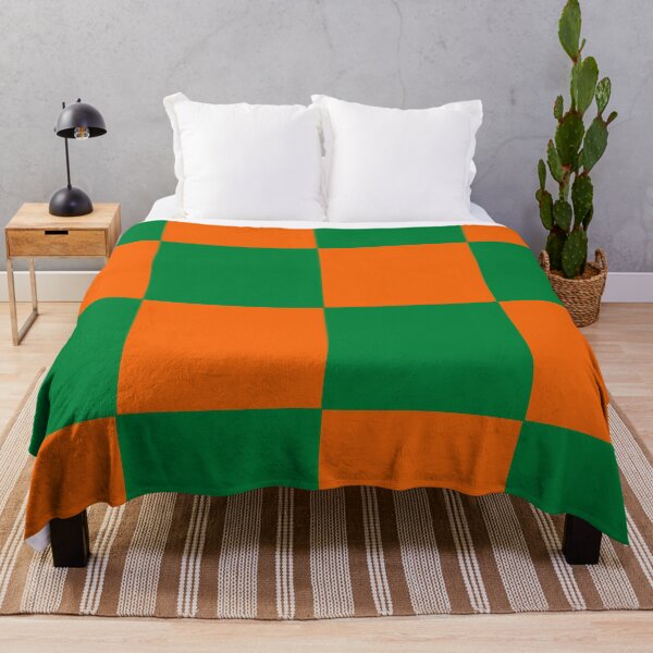Item preview, Large Green Orange Checker Pattern – Bold Modern Design designed and sold by Cultradesign.