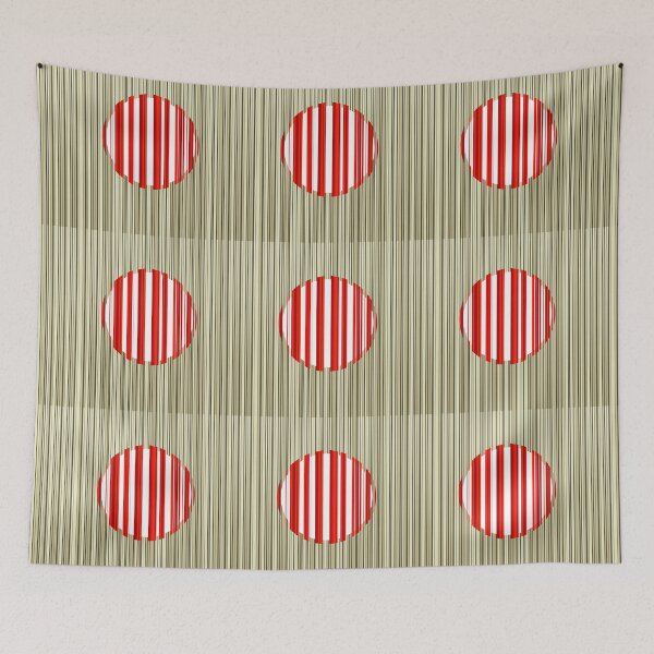 Item preview, Red and white dircle of stripes designed and sold by AlbertoRuiZ.