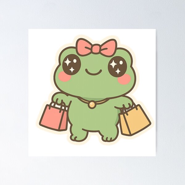 Item preview, Shopping froggy designed and sold by paintingshouse0.