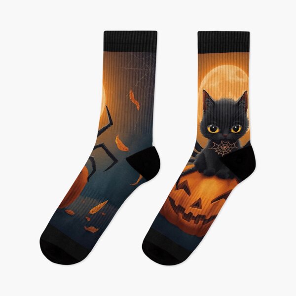 Item preview, Cute Black Cat Halloween Art designed and sold by ChicTrendz.