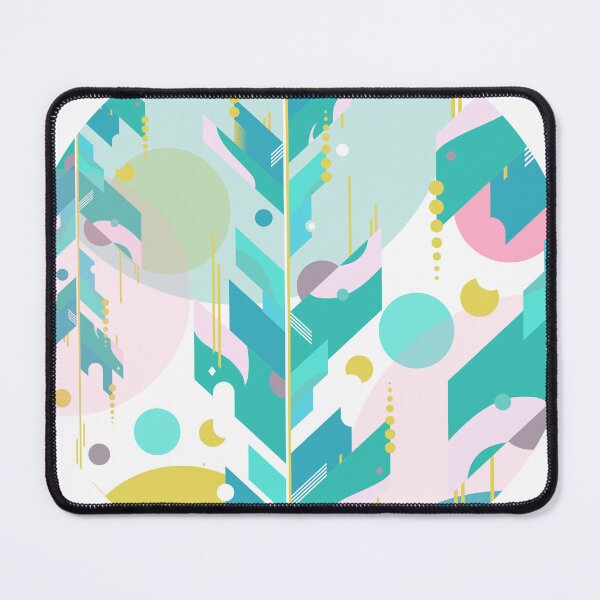Item preview, Colorful abstract geometric plant pattern in a circle designed and sold by CiniArt.