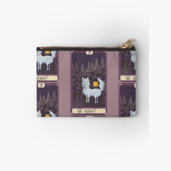 Item preview, Tarot card | deck of Mystical forest animal cards - IX The Hermit (Wolf) designed and sold by Basiinaa.