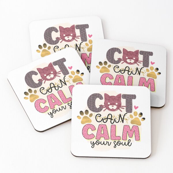 Item preview, Cat Can Calm Your Soul – Pink & Gold Paws designed and sold by QuietBloom80.