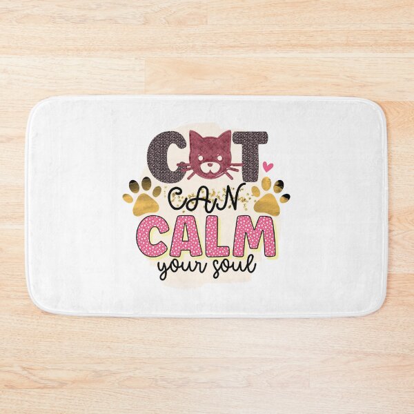 Item preview, Cat Can Calm Your Soul – Pink & Gold Paws designed and sold by QuietBloom80.
