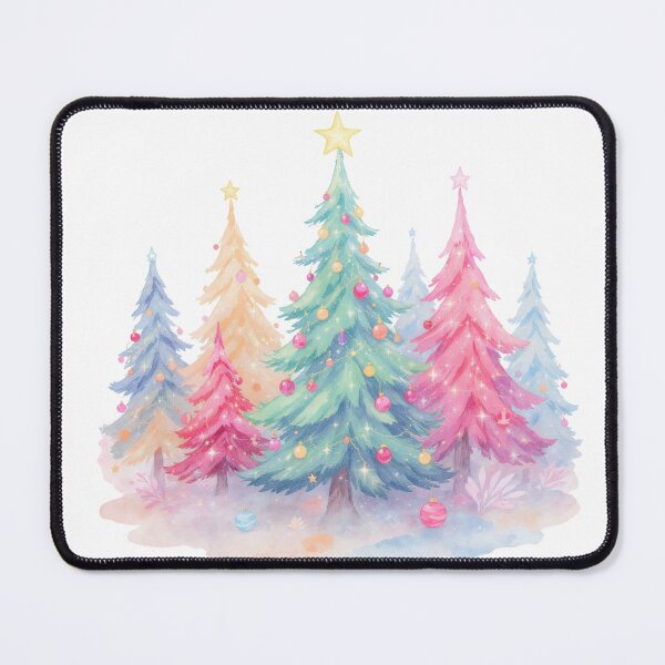Item preview, Pastel Christmas Tree Watercolor designed and sold by RiffCoDesigns.