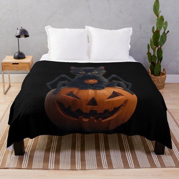 Item preview, Spooky Cat and Pumpkin Night designed and sold by ChicTrendz.