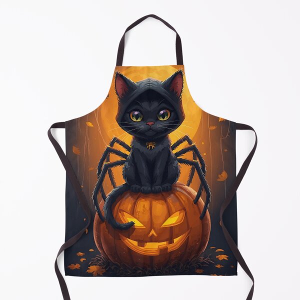 Item preview, Black Cat Spider Halloween Scene designed and sold by ChicTrendz.