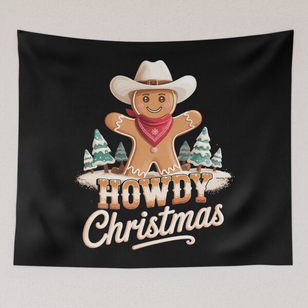 Item preview, Country Christmas Cowboy Gingerbread Christmas Western designed and sold by LunaCrazeArt.