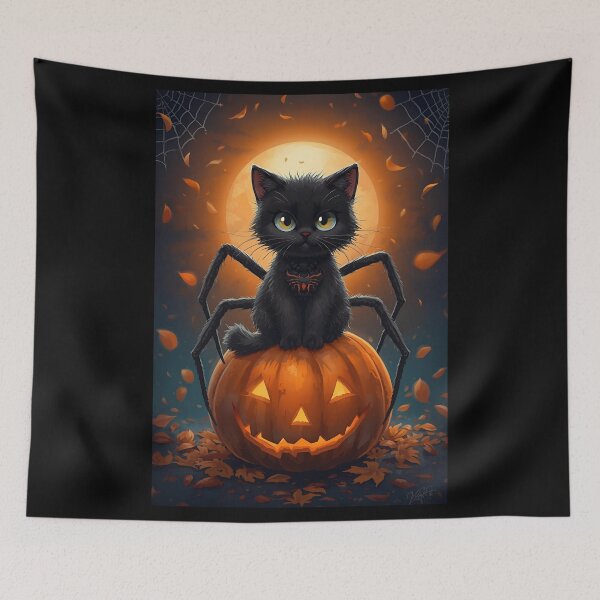 Item preview, Moonlit Spooky Cat Artwork designed and sold by ChicTrendz.
