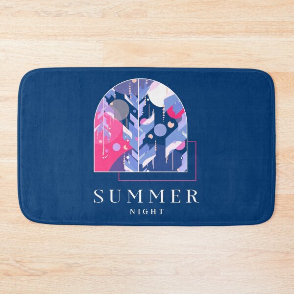Item preview, Colorful geometric abstract plant pattern in dark shades with summer breeze text designed and sold by CiniArt.