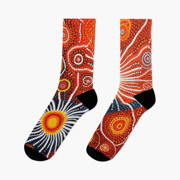 Item preview, Aboriginal Inspired Dot Art - Lava Flowers designed and sold by GrinGalore.