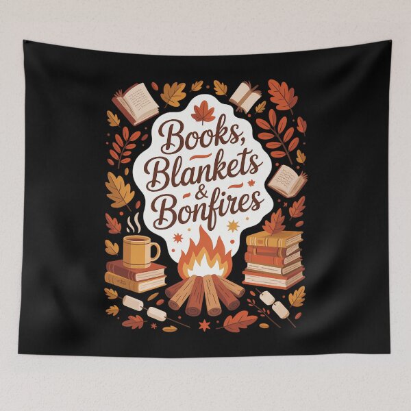 Item preview, Fall Books Bookish Aesthetic Reading Book Lovers Fall Vibes designed and sold by LunaCrazeArt.