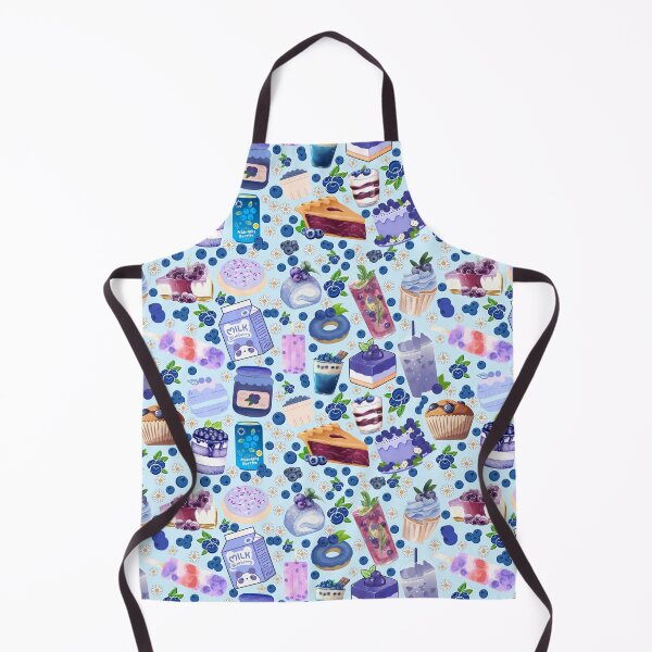 Item preview, Light Blue Blueberry Desserts & Drinks Pattern – Cute Kawaii Fruit Sweets Illustration designed and sold by StudioSamanthaa.