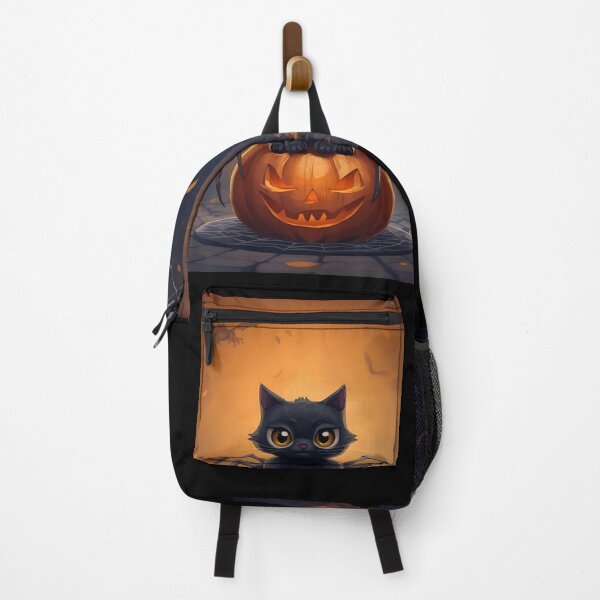 Item preview, Pumpkin Cat Under Moonlight designed and sold by ChicTrendz.