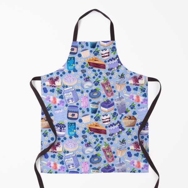 Item preview, periwinkle Blueberry Desserts & Drinks Pattern – Cute Kawaii Fruit Sweets Illustration designed and sold by StudioSamanthaa.
